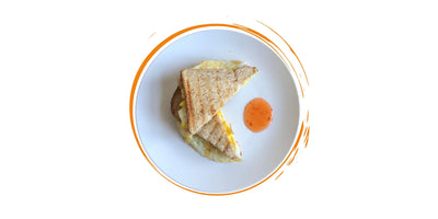 Grillet æg og ostesandwich